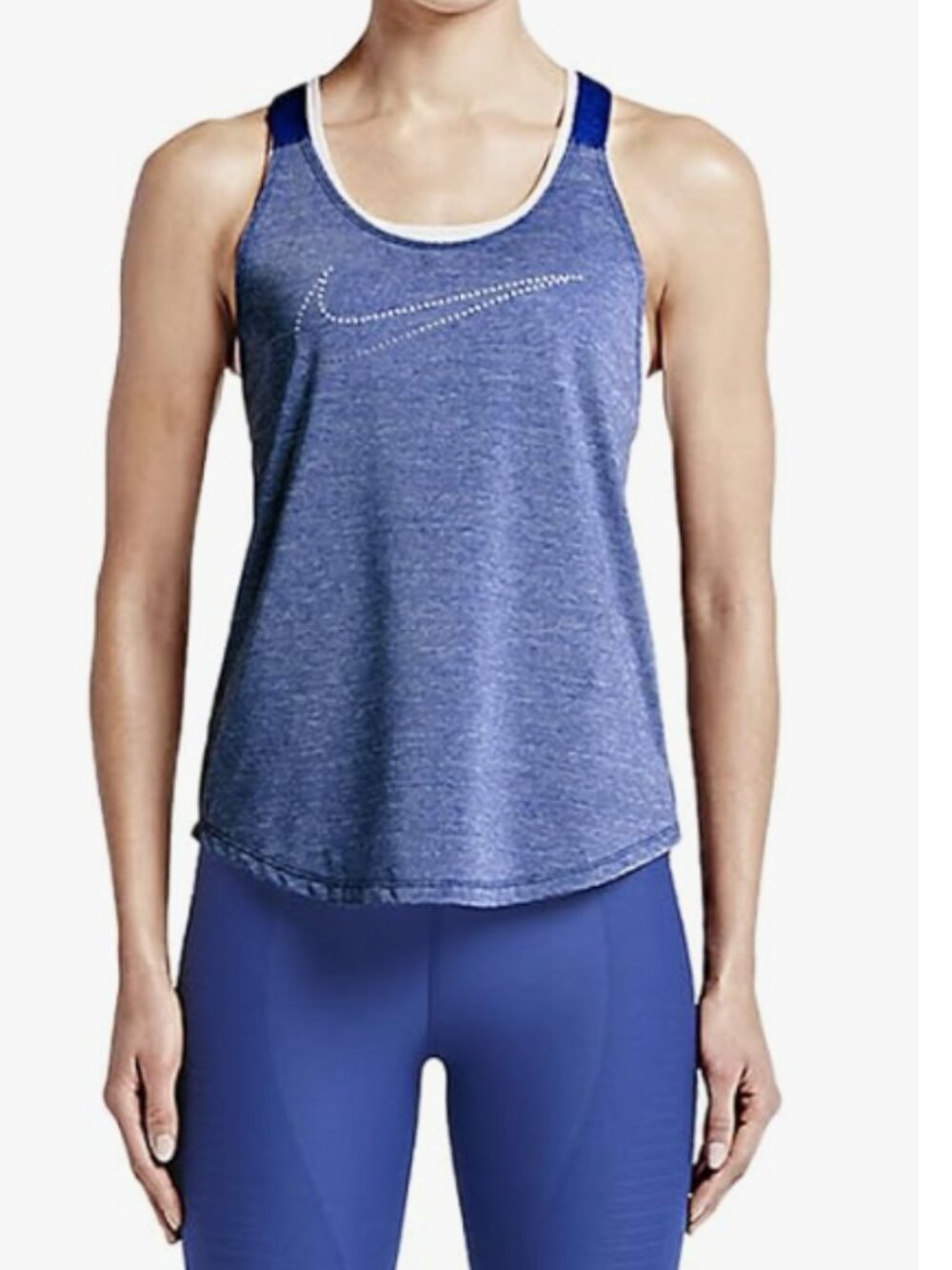 NIKE Dri-Fit Elastika Activewear Tank Top - Women's - Blue - Large - NWT